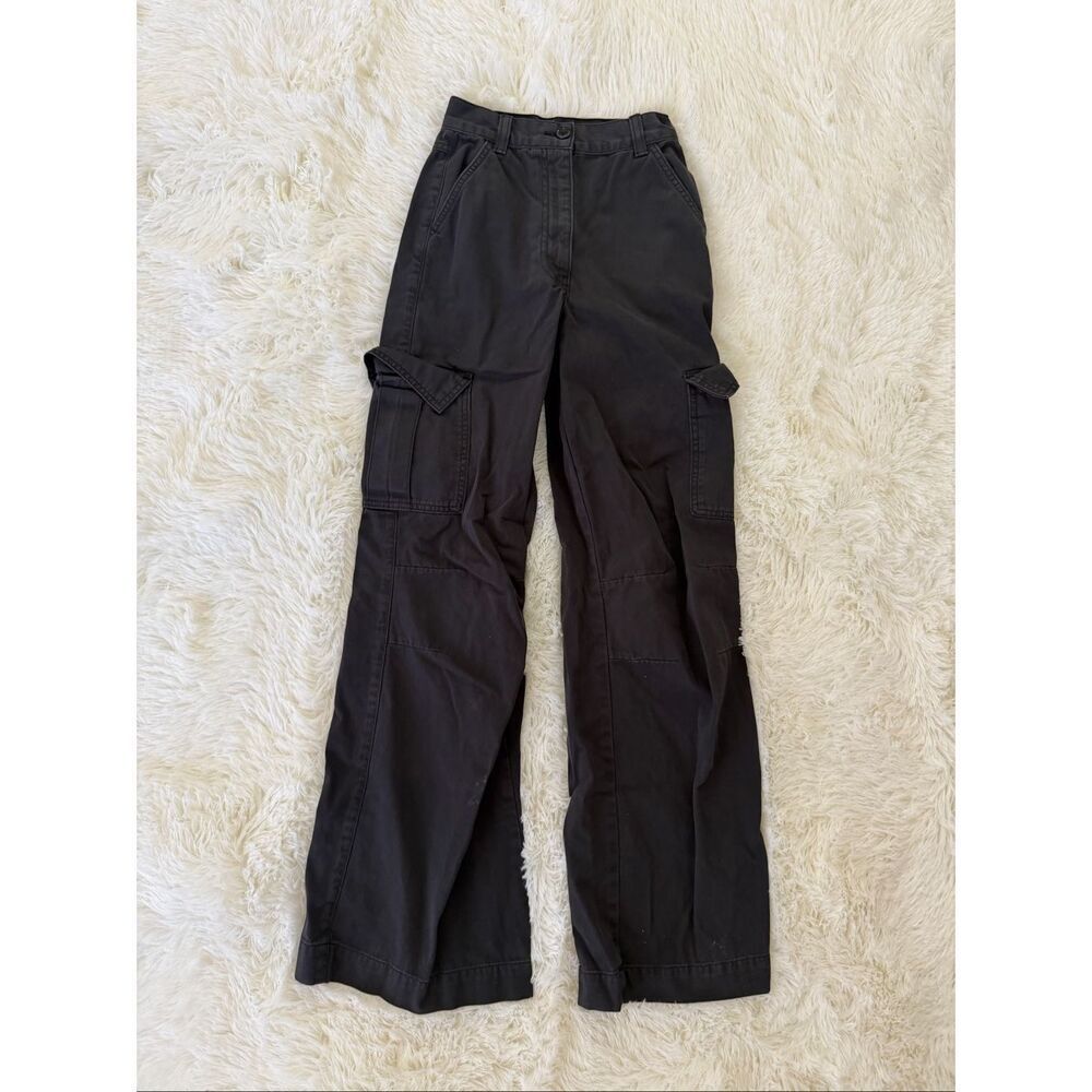 Top shop black cargo pants size 0